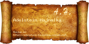 Adelstein Hajnalka névjegykártya